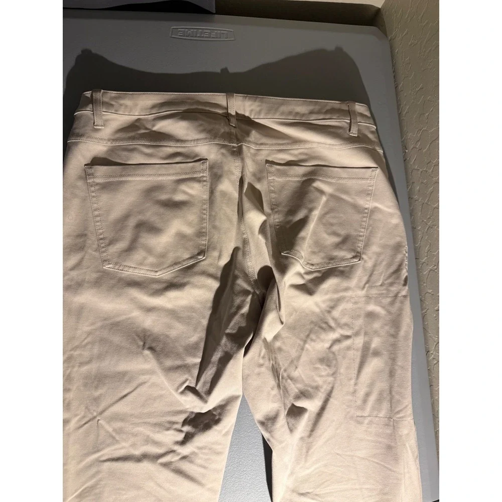 BYLT Premium Basics Everyday Pant 2.0 Slim Fit Tan Khaki Mens Size 36